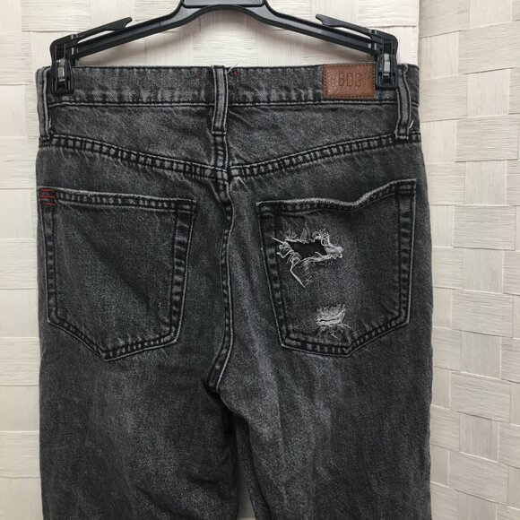 BDG slim straight destroyed black jeans size 24 - Picture 6 of 8
